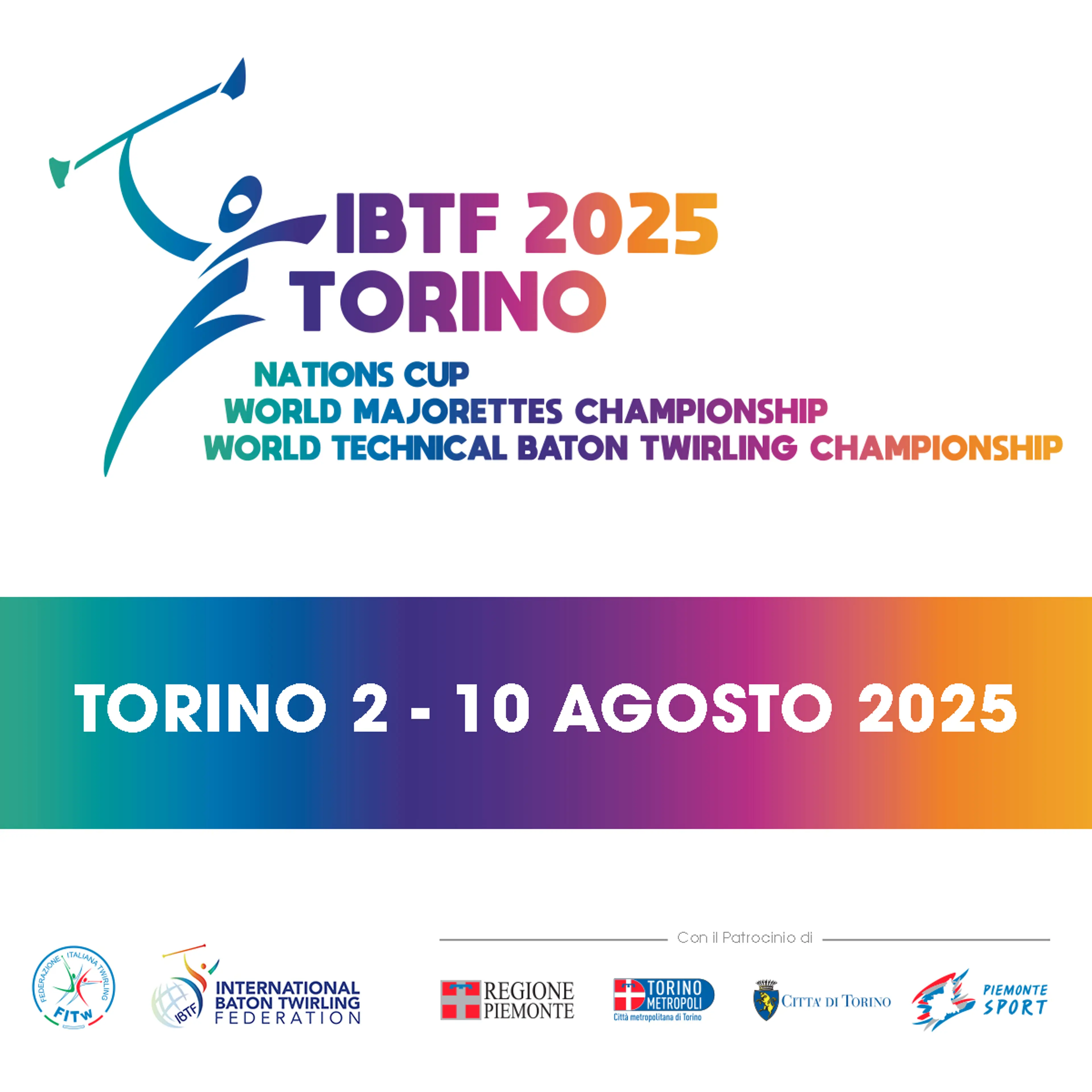 Campionato del Mondo Majorettes 2025 - Corso Sebastopoli 123, Torino (TO) - Un evento imperdibile che celebra talento, eleganza e passione! Dal 2 al 10 agosto andrà in scena lo spettacolo del twirling: un evento multiforme,...