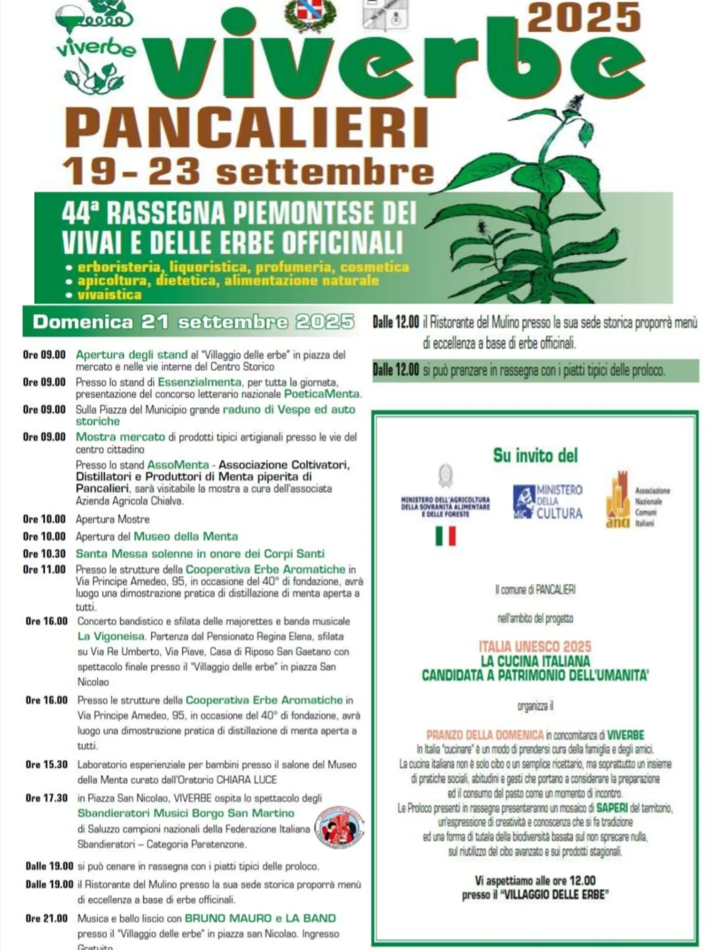 VIVERBE - Via Circonvallazione (impianti sportivi), Pancalieri (TO) - 
 


Dal 19 al 23 settembre vi aspettiamo numerosi a Pancalieri per la nuova edizione di Viverbe 🌿💚
