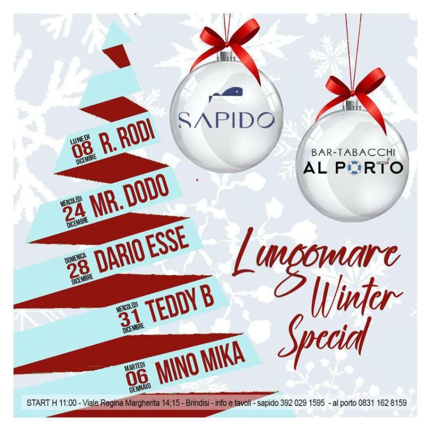 Lungomare Winter Special - Mr. Dodo - Viale Regina Margherita 15 (Sapido), Brindisi (BR) - 