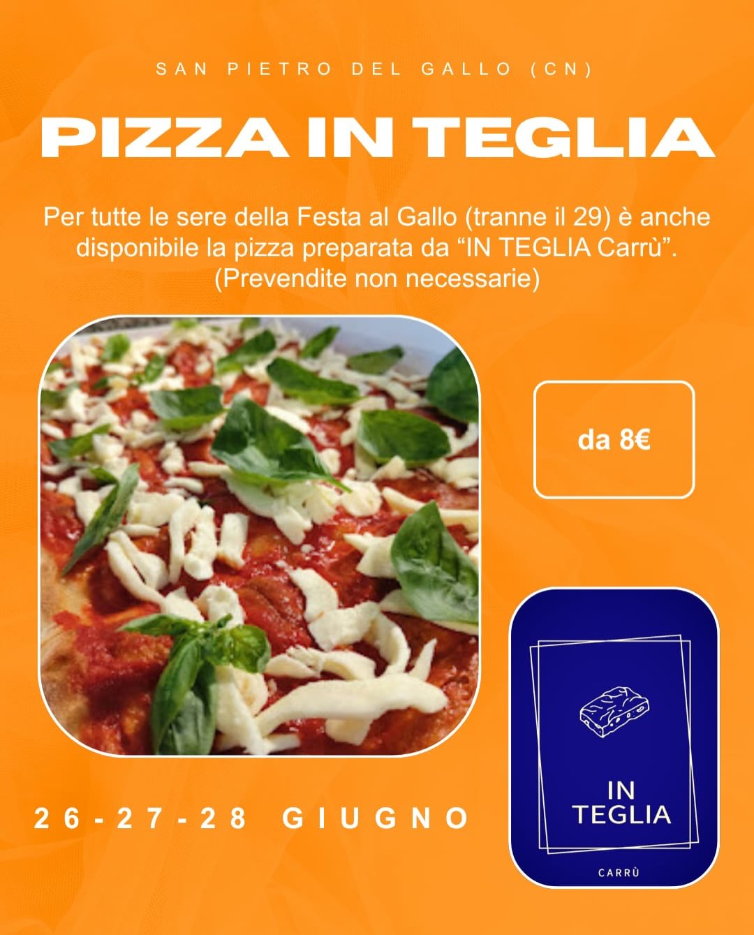 ASADO & DJ SET - San Pietro del Gallo, Cuneo (CN) - VENERDÌ 26 giugno MENÙ ASADO🍖 ➡️22€1️⃣Tris di antipasto con vitello tonnato, giardiniera, caramella di tomino boscaiolo e speck2️⃣Asado con insalata...