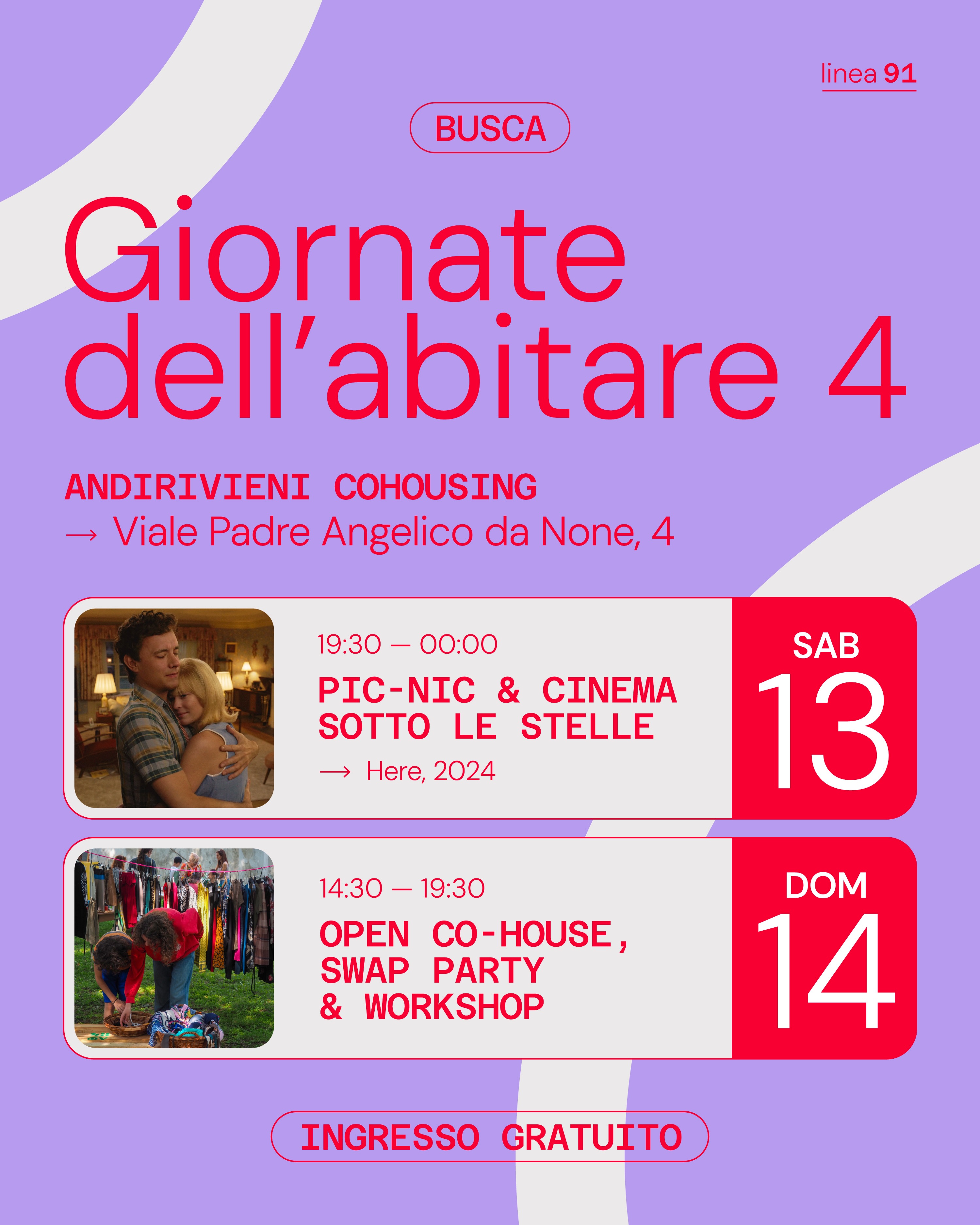 GIORNATE DELL'ABITARE - DAY 2 - Viale Padre Angelico da None, 4, Busca (CN) - 
✨ GIORNATA 2 | Domenica 14 ✨Andirivieni apre le porte per un pomeriggio dedicato alla casa, agli spazi che abitiamo, al riuso e allo stare insieme...