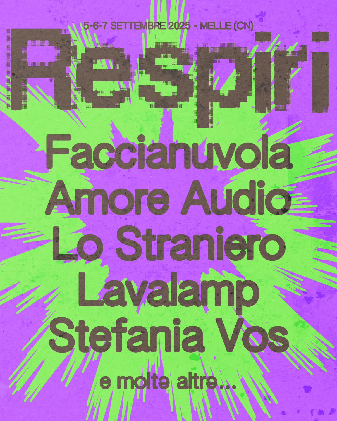RESPIRI - Piccolo Festival Elettroalpino - Centro città, Melle (CN) -  

Il nostro Piccolo Festival Elettroalpino torna per la sua quarta edizione venerdì 5, sabato 6 e domenica 7 settembre 2025 ☀️Siamo davvero entusiast...