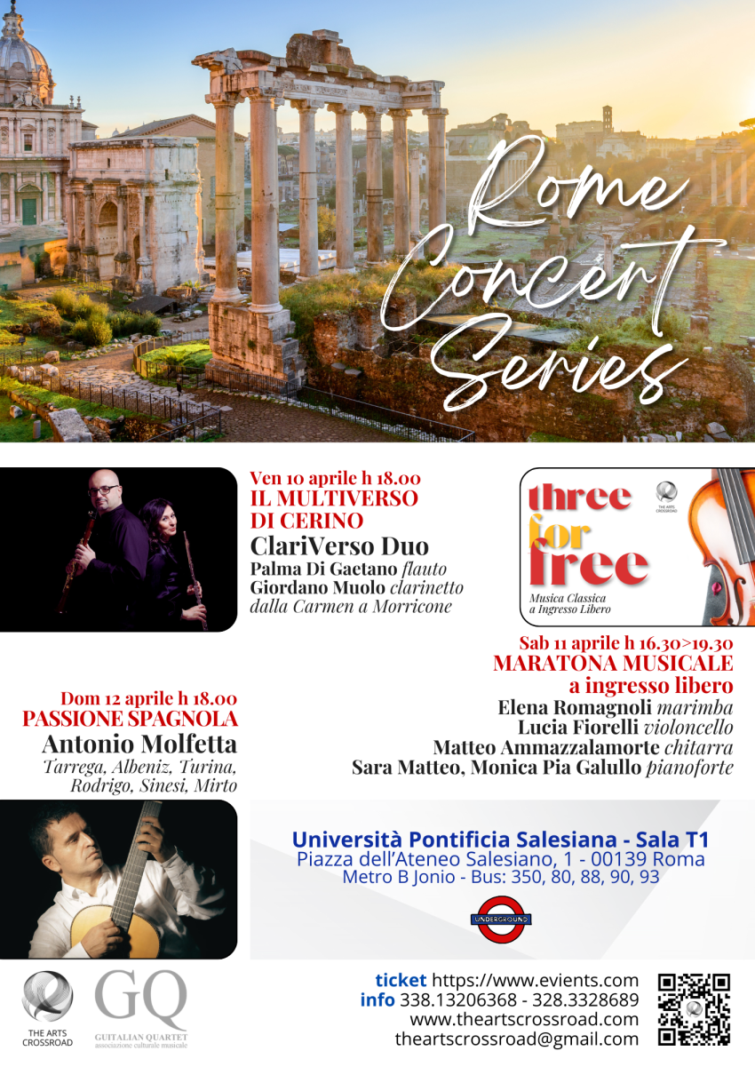 IL MULTIVERSO DI CERINO: ClariVerso Duo dalla Carmen a Morricone - Università Pontificia Salesiana, Piazza dell'Ateneo Salesiano 1 Roma, RM 00139 Italy, Roma (RM) - Due strumenti, mille universi musicali. Il Clariverso Duo attraversa opera, cinema e tradizione in un sorprendente viaggio sonoro firmato Alessandro C...