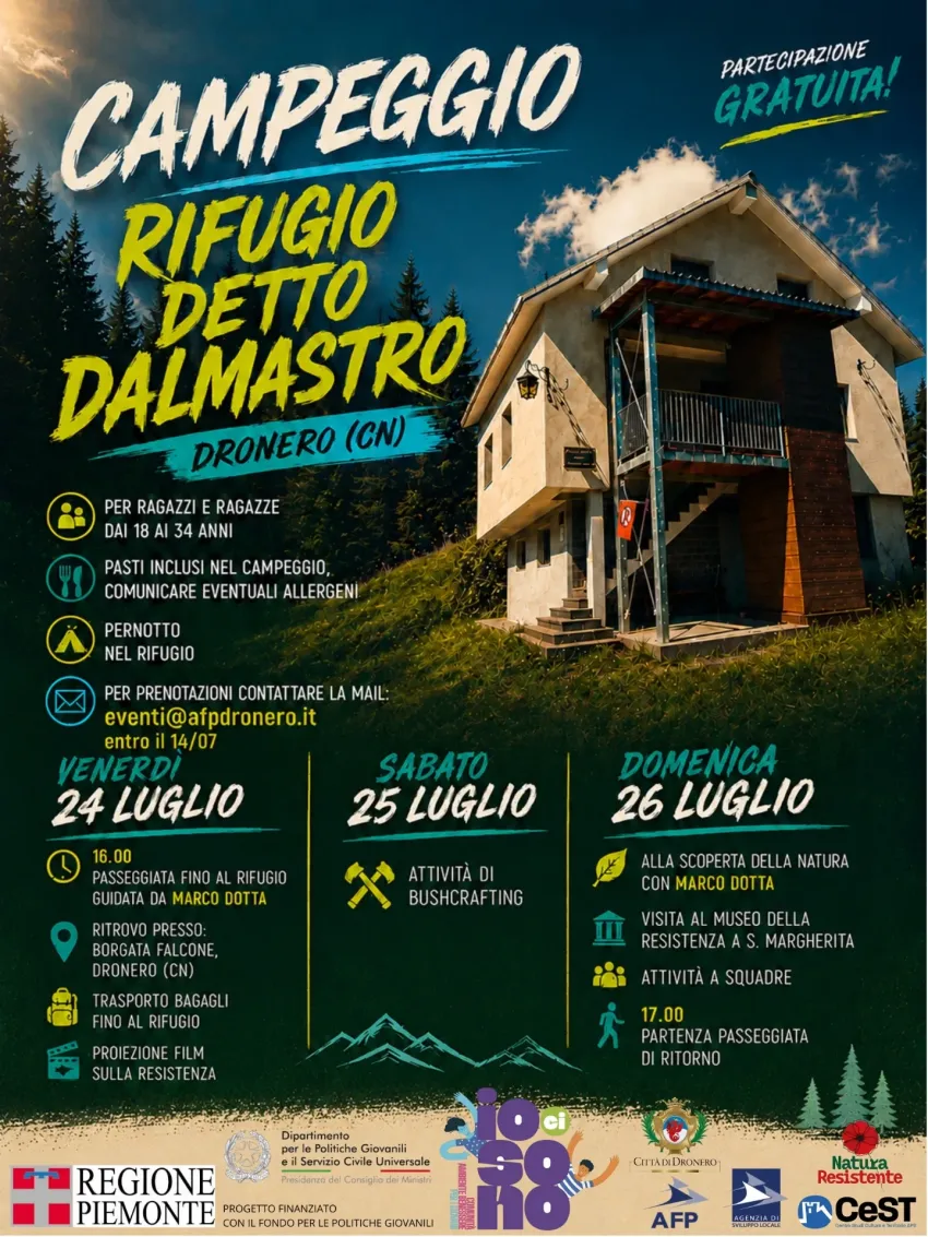 Campeggio Rifugio Detto Dalmastro - Rifugio Detto Dalmastro, Dronero (CN) - 🌲 Tre giorni immersi nella natura, tra escursioni, attività outdoor, scoperta del territorio e momenti di condivisione al Rifugio Detto Dalmastro.📅...