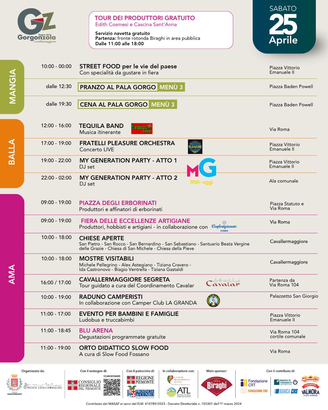  SAGRA DELLA GORGONZOLA - CENTRO, Cavallermaggiore (CN) - IL PROGRAMMA COMPLETO DELLA SAGRA É USCITO! 🎉Vi avevamo detto che stavamo sistemando gli ultimi dettagli... ed eccoli qui! Il programma completo dell...