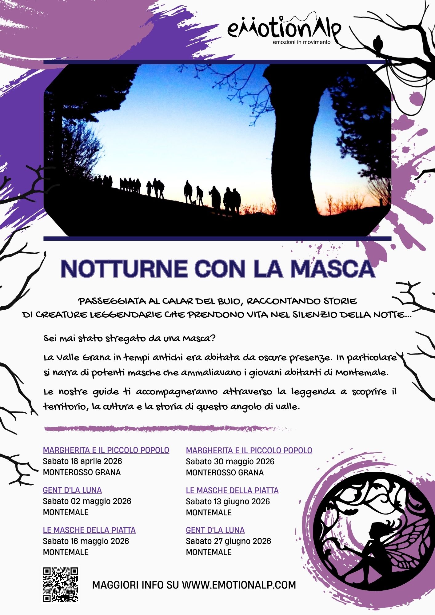 ESCURSIONI NOTTURNE CON LA MASCA - Margherita e il piccolo popolo - Colletto di Ollasca, Monterosso Grana (CN) - 
 𝗠𝗮𝗿𝗴𝗵𝗲𝗿𝗶𝘁𝗮 𝗲 𝗶𝗹 𝗽𝗶𝗰𝗰𝗼𝗹𝗼 𝗽𝗼𝗽𝗼𝗹𝗼
𝘕𝘰𝘵𝘵𝘶𝘳𝘯𝘦 𝘤𝘰𝘯 𝘭𝘢 𝘮𝘢𝘴𝘤𝘢
Passeggiata al calar del buio, raccontando storie di creature leggendarie che prendono vita nel...