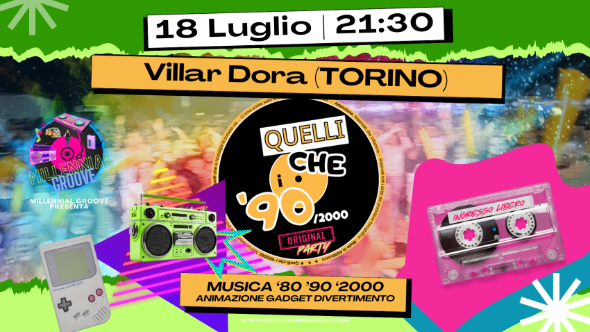 Quelli che i 90 2000 - Via Almese, 28 10040 Villar Dora (TO), Villar Dora (TO) - Millennial Groove presenta Quelli che i 90 2000, il format che sta ridefinendo gli standard dell'intrattenimento in Italia. Non aspettarti la solita s...