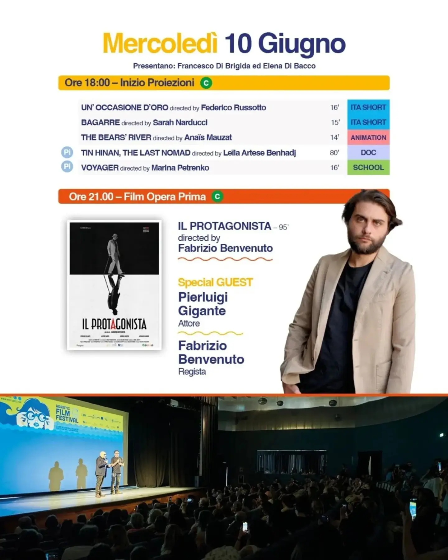 ADRIATIC FILM FESTIVAL - 9a edizione -  Lungomare John Fitzgerald Kennedy (Auditorium Sirena), Francavilla al Mare (CH) - 🎬🌊 Cinque giorni di cinema, decine di opere da tutto il mondo, ospiti, incontri, nuove collaborazioni internazionali e altre sorprese ancora da annu...