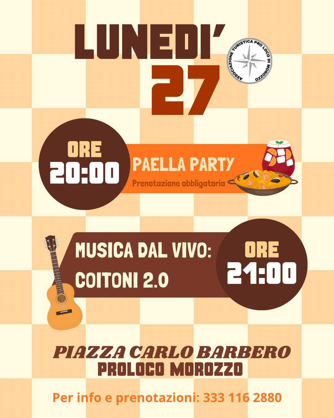 San Magno 2026 - Piazza Carlo Barbero, Morozzo (CN) - 
Cinque giorni di festa, buon cibo, musica e divertimento vi aspettano a Morozzo, in Piazza Carlo Barbero! 


 Dal 24 al 28 luglio vi aspettano:
 Carn...