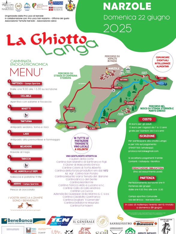 Ghiotto Langa - Campo sportivo, Narzole (CN) - 🥾🍷 Domenica 22 giugno a Narzole ti aspetta la Ghiotto Langa! @proloco_narzoleUna camminata enogastronomica tra le colline e i sapori del nostro terr...