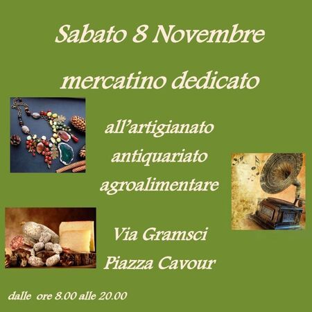 Mercatini - Via Gramsci e Piazza Cavour, Vado Ligure (SV) - Sabato 8 Novembre  
Mercatino dedicato all’artigianato antiquariato agroalimentare in Via Gramsci e Piazza Cavour dalle ore 8.00 alle 20.00. 
A cura...