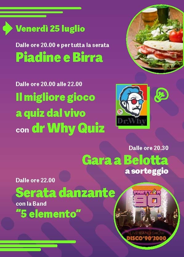 Festa Sant’Anna di Boves - Day 1 - Via Funga, 1, Boves (CN) - Torna come ogni anno l'appuntamento fisso della festa di Sant'Anna di Boves (CN)! 🎉🤩💙
Quest'anno al venerdì si parte con la novità del Dr. Why - Il...