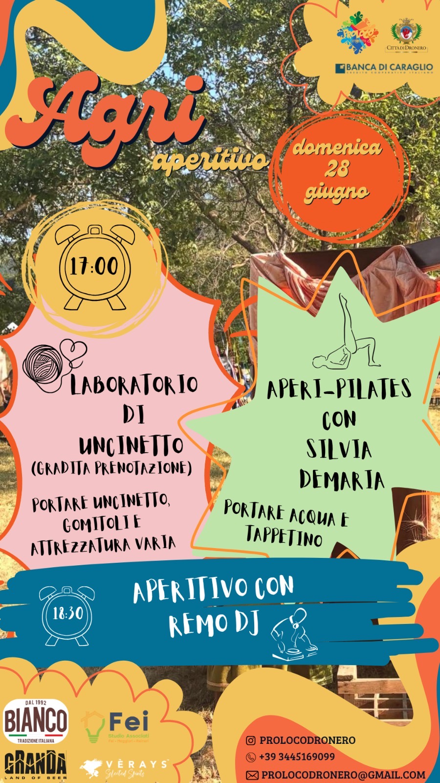 AGRIAPERITIVO - Via Ponza di San Martino, Dronero (CN) - 🌾 cinema all’aperto, aperitivi al tramonto e ballare in un campo agricolo 🌾
Il 26, 27 e 28 giugno torna l’ AGRIAPERITIVO 🥂🌾