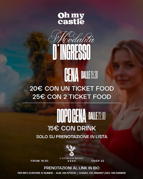  Oh my castle -  APERITIVI IN TERRAZZA - Castello Rosso, Via Ammiraglio Reynaudi 5, Costigliole Saluzzo, Costigliole Saluzzo (CN) - Un sorso di stile, una vista da sogno e una notte da ricordare ♥️ Oh my castle  APERITIVI IN TERRAZZA💃🏼CAMPARI SODA TOUR 💃🏼MERCOLEDÌ 23 LUGLIO 📍C...