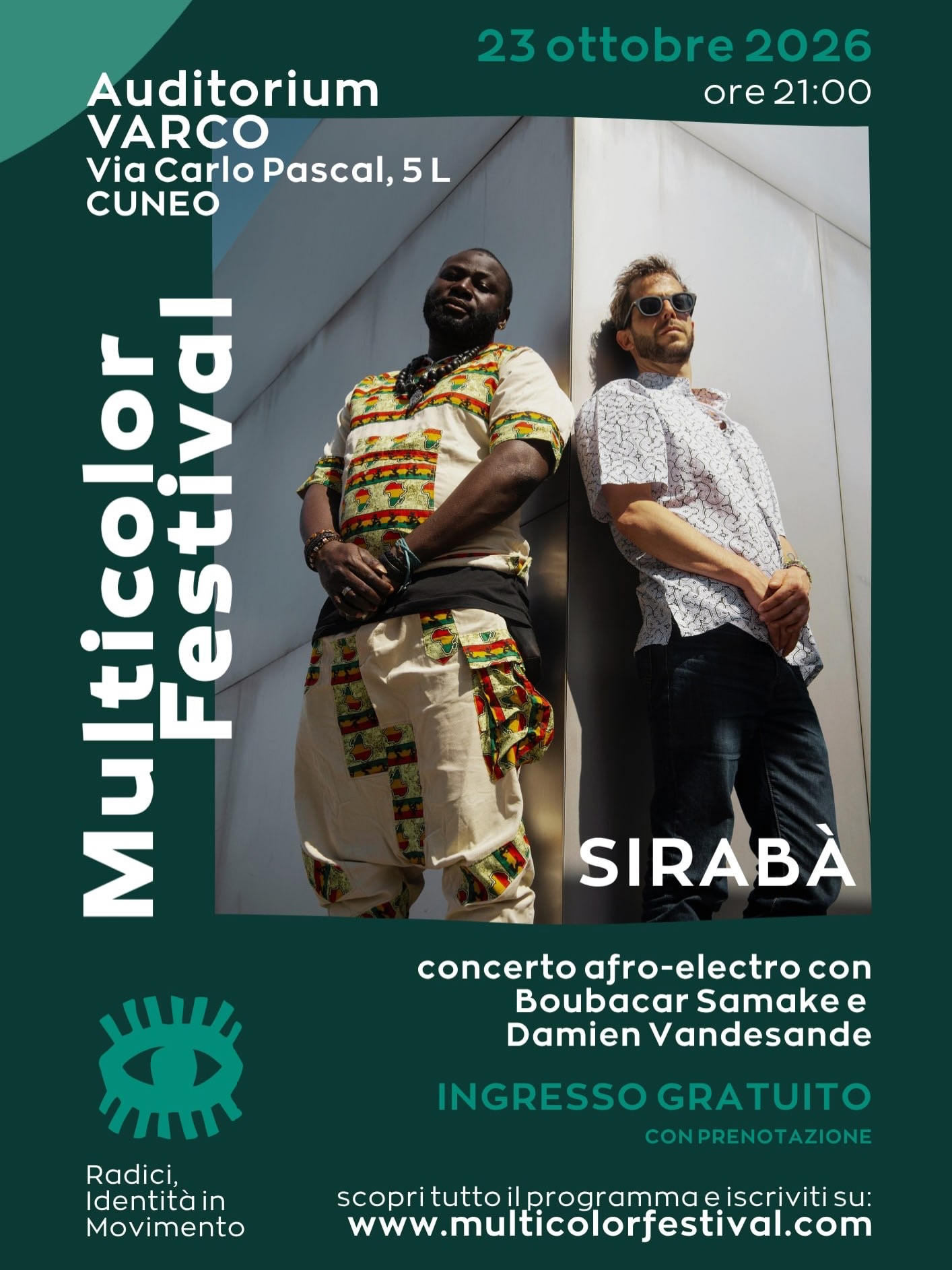 Multicolor Festival 2026 - Via Carlo Pascal, 5 L (Auditorium Varco), Cuneo (CN) - 🌍 23 OTTOBRE | Multicolor Festival 2026Venerdì il Festival dura tutto il giorno: un racconto condiviso al mattino, una storia per i più piccoli nel p...
