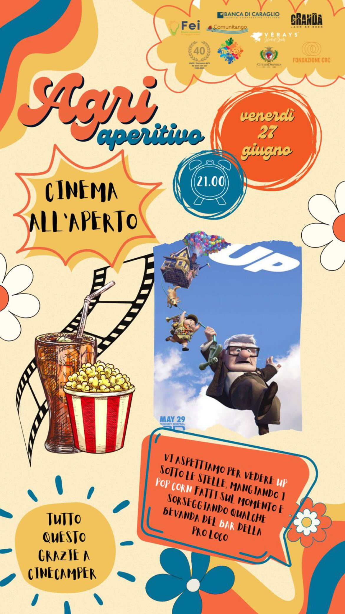 AGRIAPERITIVO - Via Ponza di San Martino Andrea, Dronero (CN) - Vi é mai capitato di poter assistere ad un cinema all'aperto in un campo agricolo? O ancora meglio degustare ottimi aperitivi e mangiare buonissimo ci...
