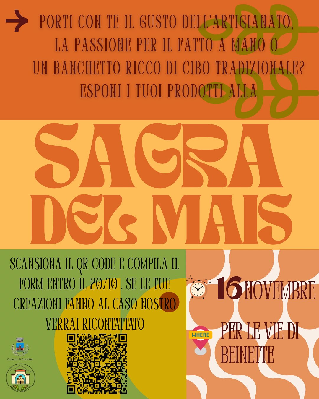 Sagra del Mais - Centro, Beinette (CN) - Sagra del Mais a Beinette 2025: divertimento, polenta e tradizione in Piemonte 🌽✨
La Pro Loco di Beinette è pronta a farvi vivere un’autentica giorn...