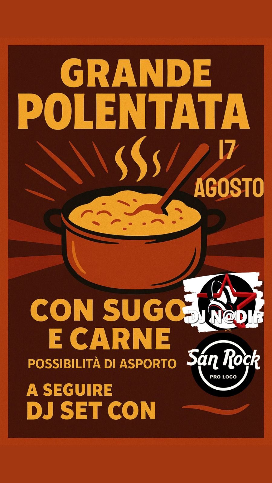 San Rock Fest - Via sorelle Beltrú 13, Bernezzo (CN) - 14-15-16-17 AGOSTO
Cibo, musica e festa!!
Prenotazioni per cene e grigliata di ferragosto: www.prolocosanrocco.netsons.org/prenota.php
Hamburger e pat...