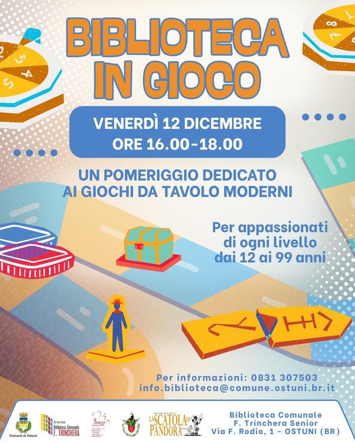 Biblioteca In Gioco - Via Dottore Francesco Rodio 1 (Biblioteca Comunale Francesco Trinchera), Ostuni (BR) - 