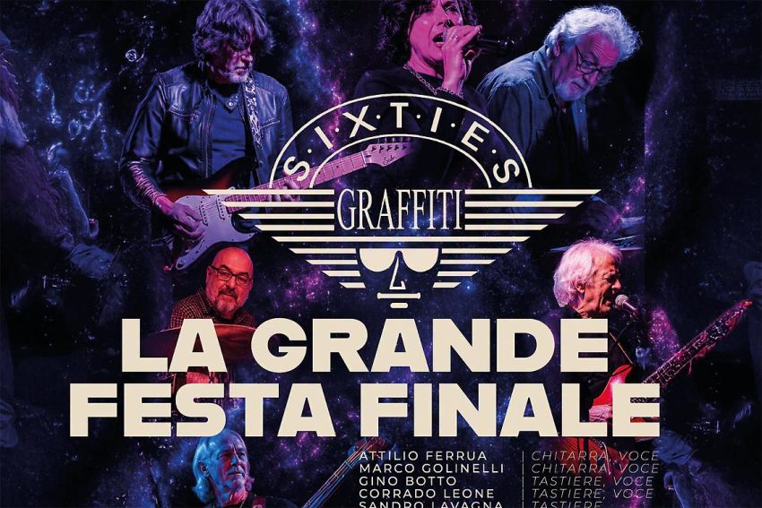 SIXTIES GRAFFITI - Mondovì, Mondovì (CN) - Dopo 40 anni di carriera i Sixties Graffiti salutano il loro pubblico giovedì 3 settembre, alle 20,45, a Mondovì Piazza in piazza Maggiore con un conc...