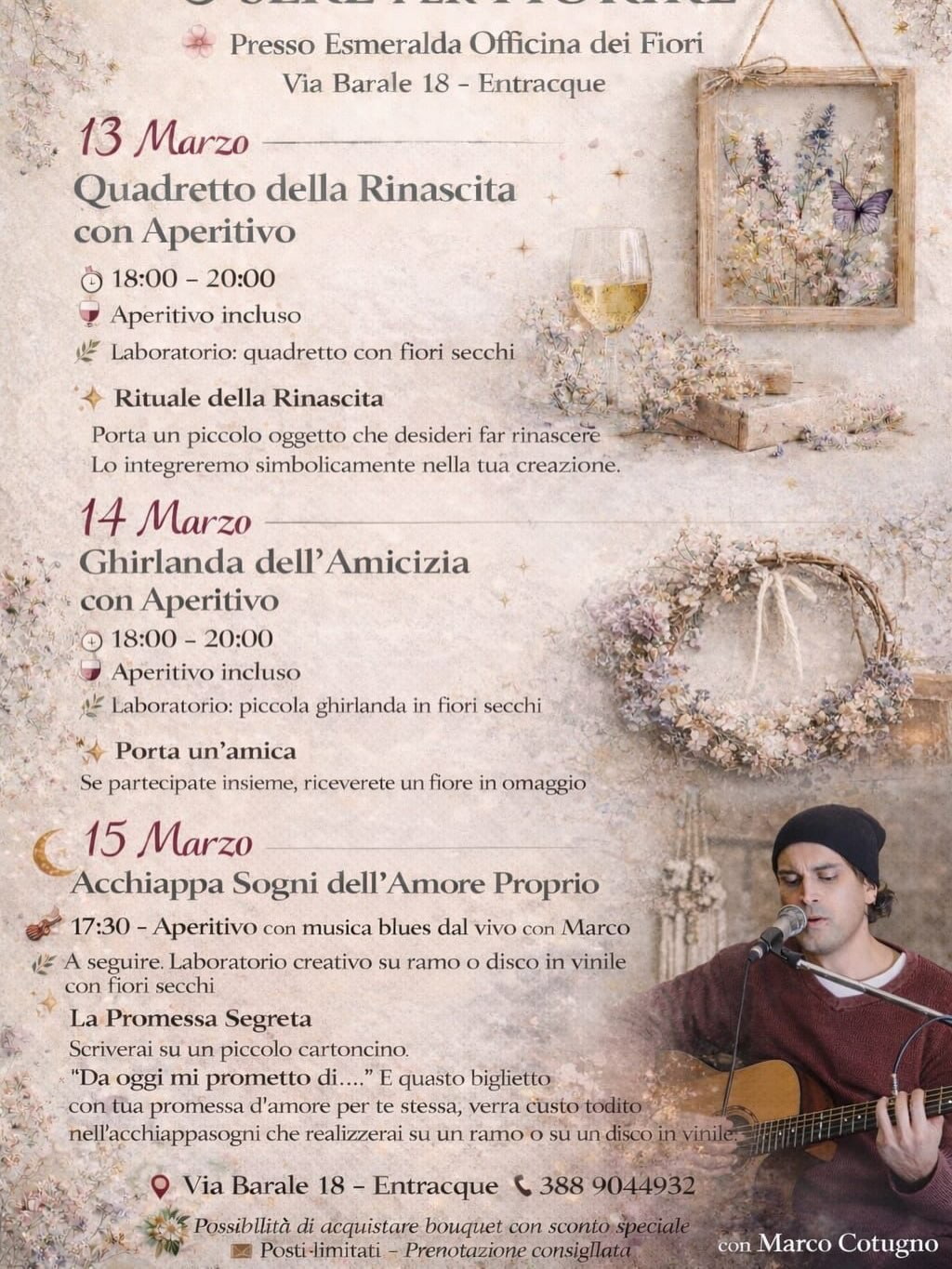 3 SERE PER FIORIRE - Via Barale 18, Entracque (CN) - 🌸 3 SERE PER FIORIRE – Laboratori Creativi con Fiori Secchi + AperitivoDal 13 al 15 Marzo ti aspetto da Esmeralda Officina dei Fiori a Entracque per...