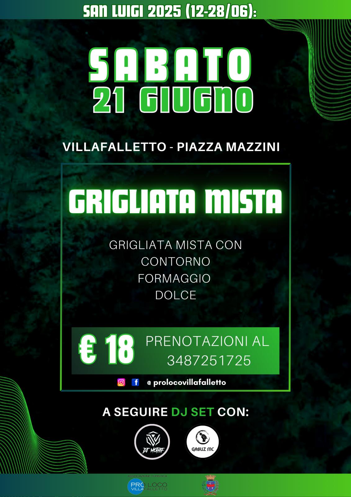 GRANDE GRIGLIATA & CARNEVALE ESTIVO CON DJ MOTHIF - Piazza Mazzini , Villafalletto (CN) - La seconda serata pensata per i giovani si apre con la nostra GRIGLIATA MISTA, anche Lei ormai una tradizione 🍖🥩🍟
A seguire ci terranno compagnia D...
