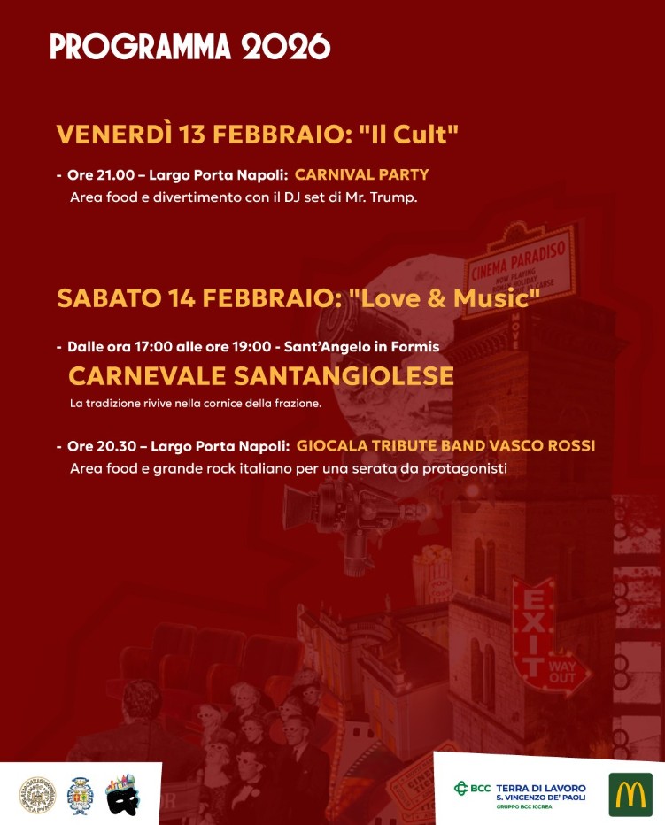 Carnevale di Capua 2026: Il Programma Completo della 139ª Edizione in Campania - Centro, Capua (CE) - Se cerchi l'evento più spettacolare del Carnevale in Campania, la destinazione è una sola: Capua. Torna la storica kermesse, una delle più antiche d'I...