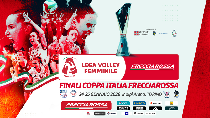 Coppa Italia Frecciarossa – volley femminile - Inalpi Arena, corso Sebastopoli, 123, Torino (TO) - La Coppa Italia Frecciarossa 2026 di pallavolo femminile è uno degli appuntamenti sportivi più prestigiosi della stagione nazionale. Organizzata dalla...