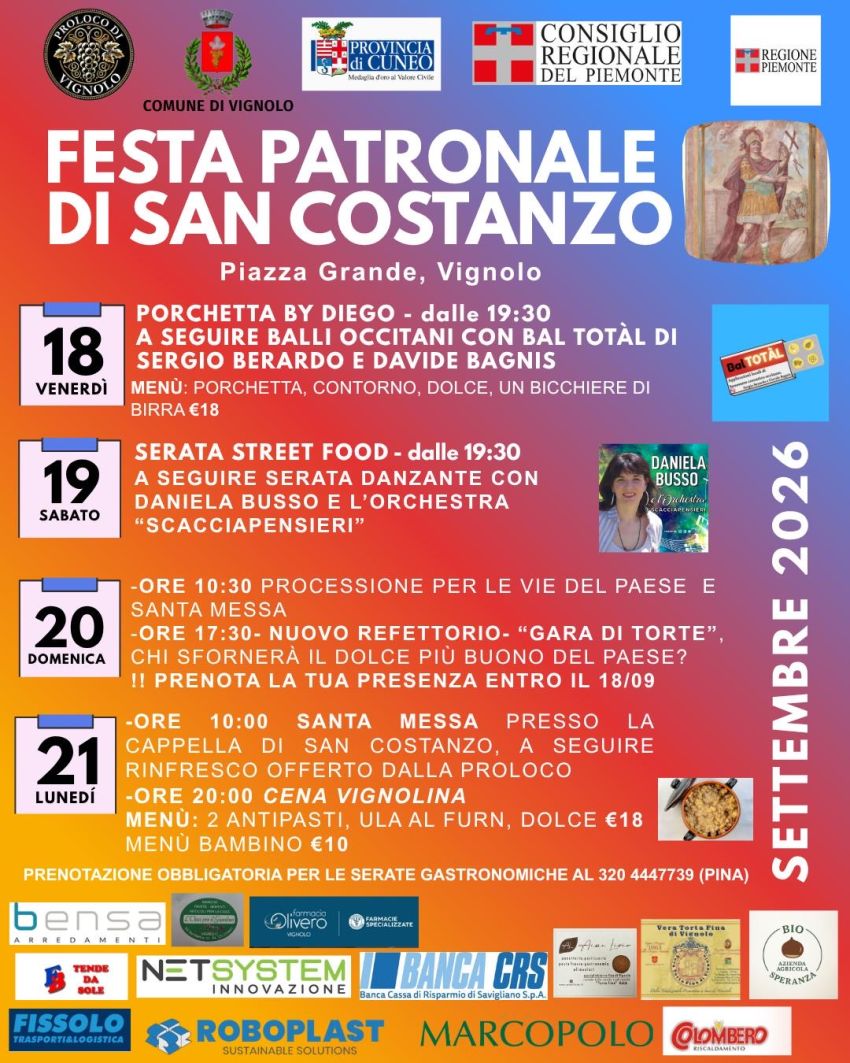 FESTA DI SAN COSTANZO  - Vignolo (CN) - 