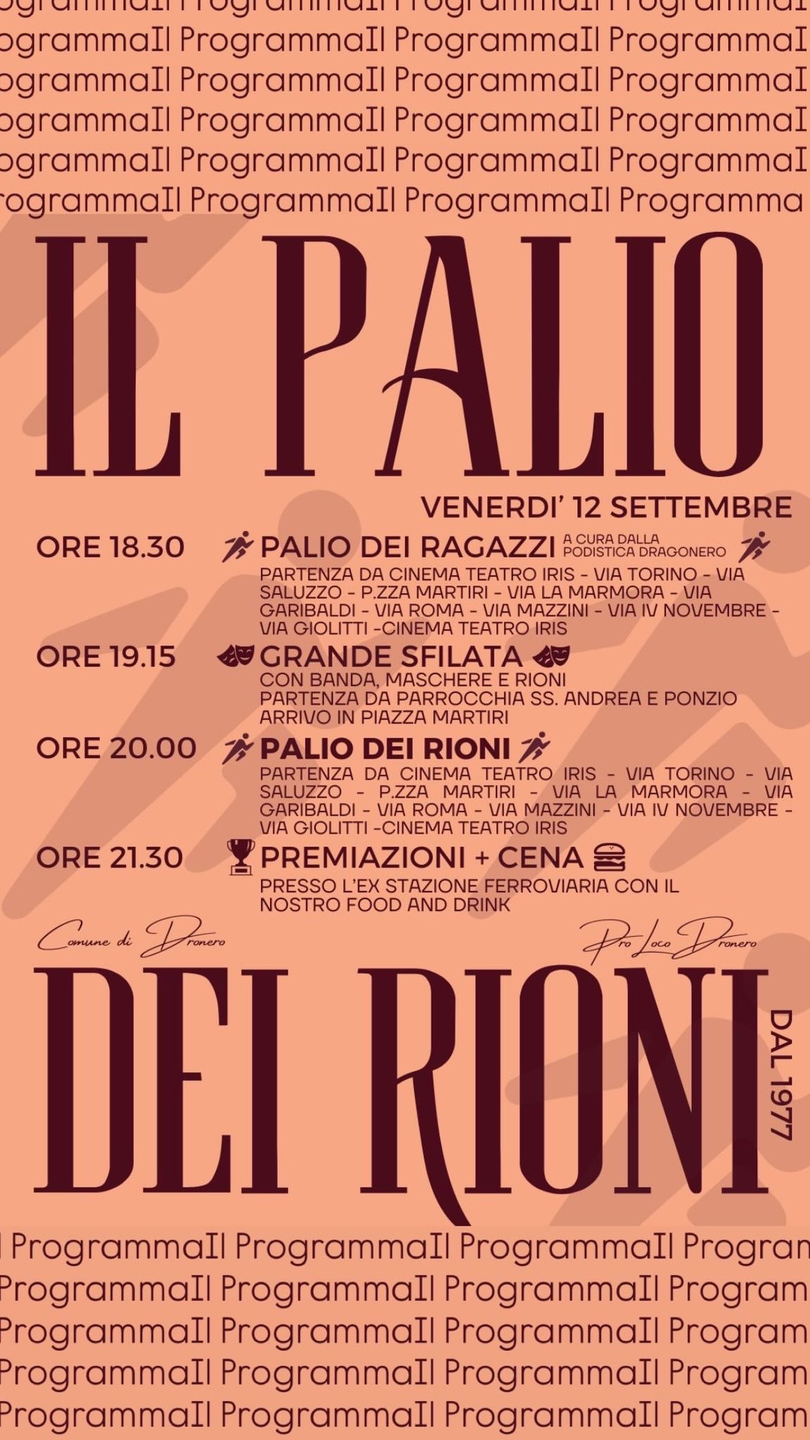 FESTEGGIAMENTI PATRONALI MADONNA DI RIPOLI 2025 - Piazza Stazione, Dronero (CN) - Tornano a Dronero i Festeggiamenti Patronali Madonna di Ripoli 2025, un appuntamento ricco di musica, spettacoli e tradizione che animerà il paese con...
