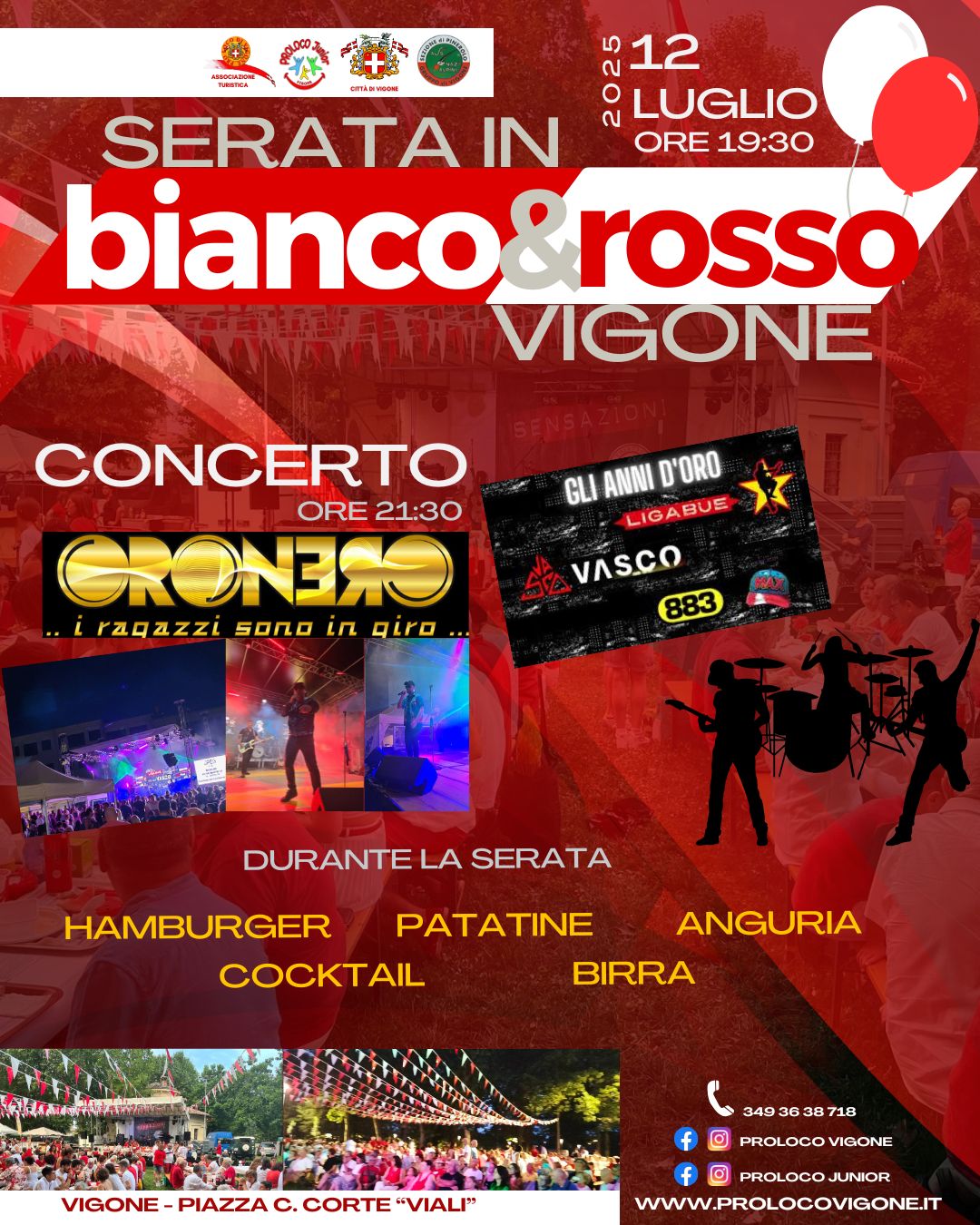 ❤️🤍Cena in Bianco e Rosso🤍❤️ - Piazza Clemente Corte, Vigone (TO) - ❤️🤍Manca poco!!! 🤍❤️
Cena in bianco e rosso
Festa sotto le stelle con CENA, CONCERTO E DJ SET con
Oronero Tributo Ligabue
Dj set con Nicolò Bruno
 ...