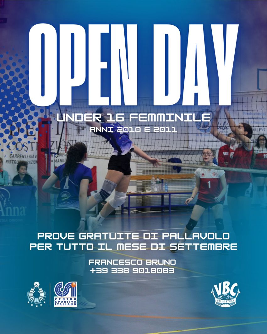 V.B.C. Valle Stura - Open Day Under 16 Femminile - Via Paschero 7, Demonte, Cuneo, 12014, Italia, Demonte (CN) - OPEN DAY – Under 16 Femminile È il momento di scendere in campo e provare con noi! Se vuoi avvicinarti al mondo della pallavolo (o se già giochi e vu...