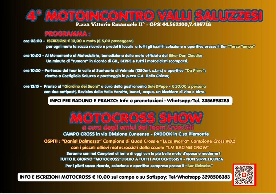 4° MOTOINCONTRO VALLI SALUZZESI - P.ZZA VITTORIO VENETO, Costigliole Saluzzo (CN) - 
 
