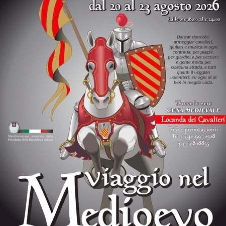 VIAGGIO NEL MEDIOEVO - Centro citta', Finale Ligure (SV) - VIAGGIO NEL MEDIOEVO
Finalborgo
dal 20 al 23 agosto 2026
dalle ore 18.00 alle 24.00
Tutte le sere 
CENA MEDIEVALE 
Locanda dei Cavalieri
Info e...