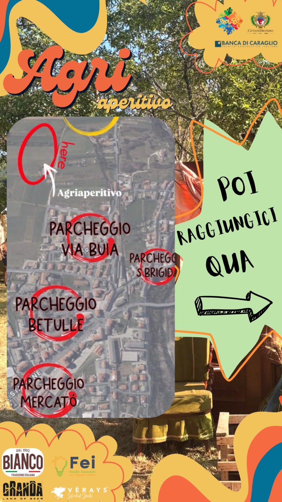 AGRIAPERITIVO - Via Ponza di San Martino, Dronero (CN) - 🌾 cinema all’aperto, aperitivi al tramonto e ballare in un campo agricolo 🌾
Il 26, 27 e 28 giugno torna l’ AGRIAPERITIVO 🥂🌾