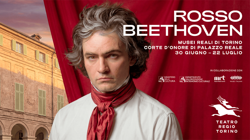 Rosso Beethoven - Musei Reali, Piazza Reale, 1, Torino (TO) - Otto concerti, quattro direttori, un unico grande protagonista: Beethoven. Sotto il cielo estivo della Corte d’Onore di Palazzo Reale, la sua musica t...