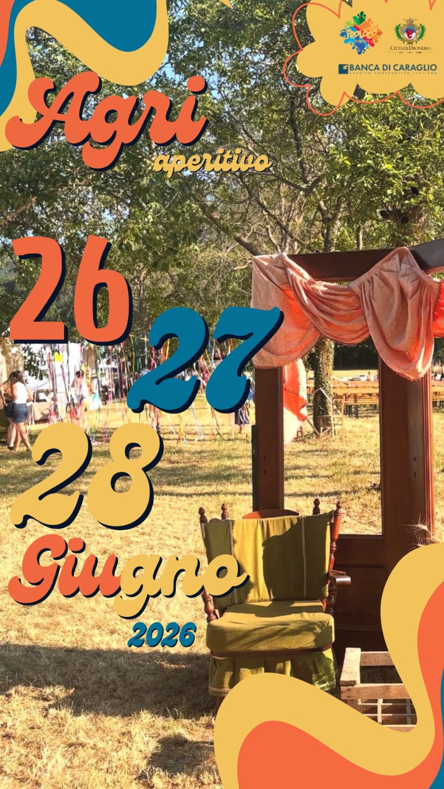 AGRIAPERITIVO - Via Ponza di San Martino, Dronero (CN) - 🌾 cinema all’aperto, aperitivi al tramonto e ballare in un campo agricolo 🌾
Il 26, 27 e 28 giugno torna l’ AGRIAPERITIVO 🥂🌾