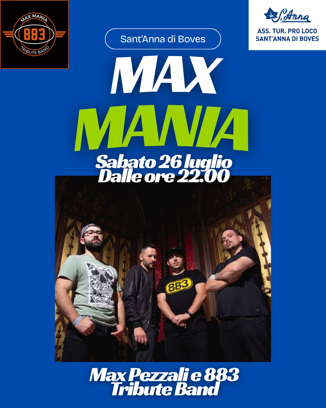 Festa Sant’Anna di Boves - Day 2 - Via Funga, 1, Boves (CN) - Torna come ogni anno l'appuntamento fisso della festa di Sant'Anna di Boves (CN)! 🎉🤩💙
Anche quest'anno al Sabato si parte subito al mattino con la...