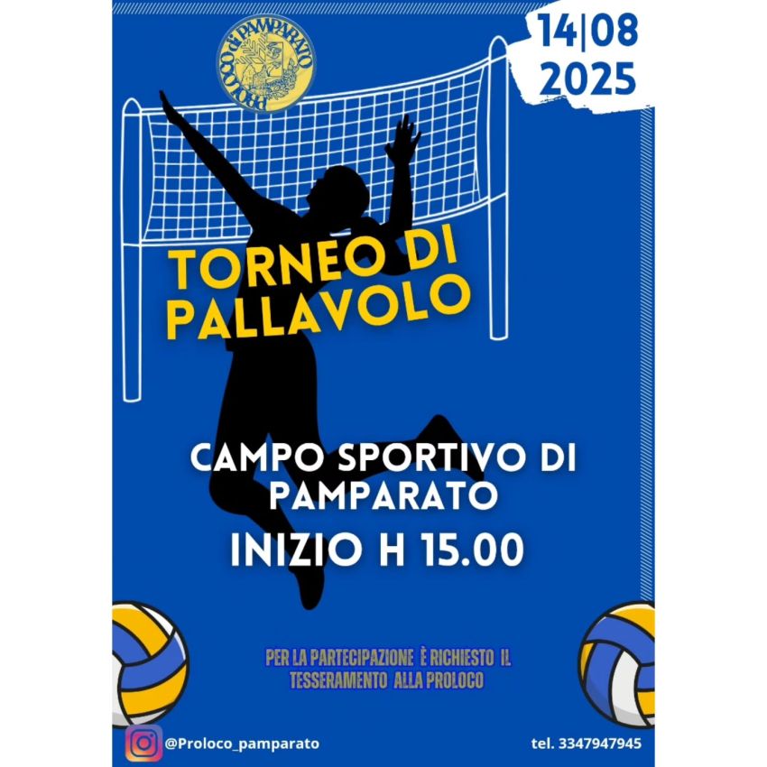 Torneo Pallavolo - Campo sportivo, Pamparato (CN) - Secondo appuntamento sportivo dell'estate!🏐🏐Possibilità di iscrizione in locoPartite 6 contro 6Iscrizioni aperte a tutti a partire dai 16 anni