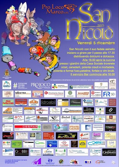 San Nicolò 2025 - Via Due Novembre, 7, Rovereto (TN) - San Nicolò a Marco: Tradizione, Strozeghe e Cucina Tipica
Il 5 dicembre 2025 torna l'appuntamento con il Santo protettore dei bambini, tra rievocazion...