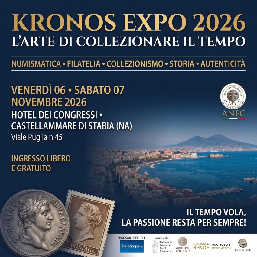 Kronos Expo 2026: L’arte di collezionare il tempo - Hotel dei Congressi, Viale Puglia n.45, Castellammare di Stabia (NA) - 
Il panorama del collezionismo d’autore si prepara a vivere uno dei suoi appuntamenti più prestigiosi con la nuova edizione autunnale di Kronos Expo 2...