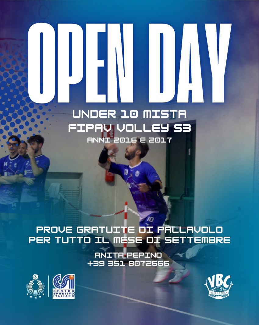 V.B.C. Valle Stura - Open Day Under 10 Mista - Via Paschero 7, Demonte, Cuneo, 12014, Italia, Demonte (CN) - OPEN DAY – Under 10 Mista Un’occasione speciale per i più piccoli di avvicinarsi alla pallavolo! Giochi, divertimento e prime esperienze con il pallo...