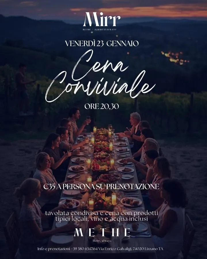 Cena Conviviale - Via Enrico Galvaligi (Methe), Lizzano (TA) - 