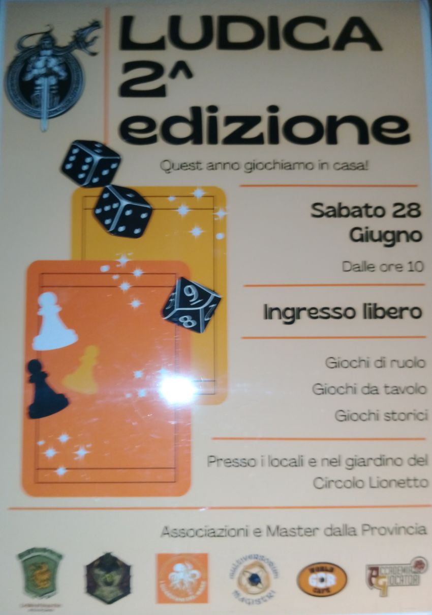 Ludica - Via XX Settembre 9, Villanova Mondovì (CN) - Giochi di ruolo, giochi da tavolo, presenti Associazioni e Master dalla Provincia. Ingresso gratuito.