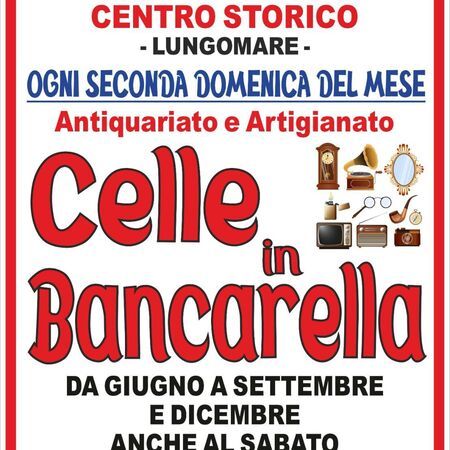 Celle in Bancarella - centro storico Celle, Celle Ligure (SV) - Domenica 10 maggio dalle ore 9.00 presso il centro storico Celle in Bancarella: 
mercato dell’artigianato e dell’antiquariato.