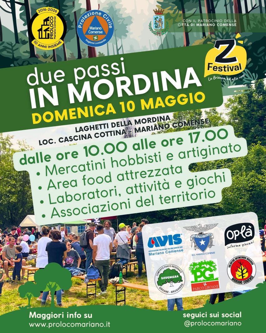 Due passi in Mordina - Cascina Mordina, loc. Cascina Cottina, Mariano Comense (CO) - 🌿Torna l’appuntamento nel verde più atteso della Brianza! 🌳☑️ Domenica 10 Maggio ti aspettiamo a Due passi in Mordina per una giornata lontano dal c...