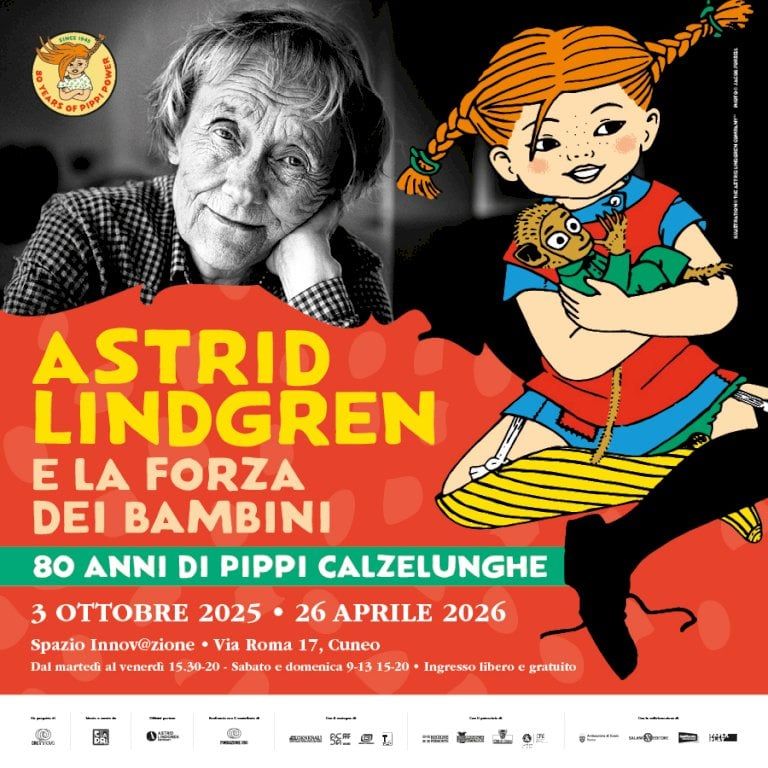 MOSTRA PIPPI CALZELUNGHE - Spazio Innov@zione in via Roma, Cuneo (CN) - Mostra “Astrid Lindgren e la forza dei bambini: 80 anni di Pippi Calzelunghe” a Cuneo
Dal 3 ottobre 2025 al 26 aprile 2026, lo Spazio Innov@zione di v...