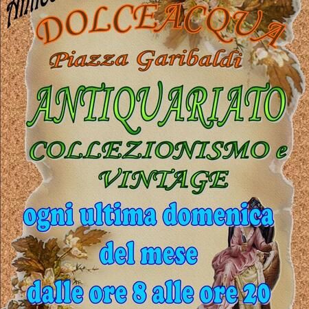 Mercatini di Fine Anno - Piazza Garibaldi, Dolceacqua (IM) - Ogni ultima domenica del mese 
Mercatino di Antiquariato, Collezionismo e Vintage in Piazza Garibaldi dalle 9.00.