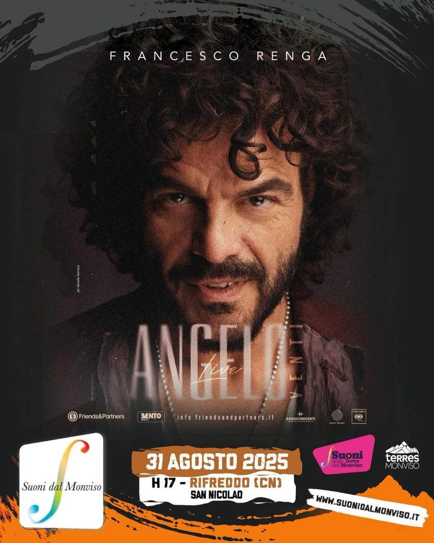 Francesco Renga in concerto - Località San Nicolao, Rifreddo (CN) - 📌 Francesco Renga in concerto 🤩🗓 Domenica 31 agosto | ore 17.00 | 📍 Rifreddo, località San Nicolao Parte della rassegna musicale Suoni dal Monviso...