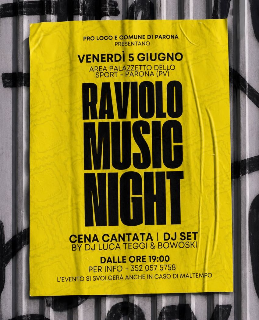 SAGRA DEL RAVIOLO - Area Palazzetto dello Sport, Parona (PV) - Prima edizione della Sagra del Raviolo a Parona: due serate tra festa, musica e tradizione* 
A Parona nasce un nuovo appuntamento destinato a diventar...